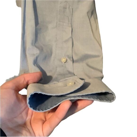 3 for $30!‎ Jos A Banks blue 100% cotton button down shirt - Picture 9 of 12